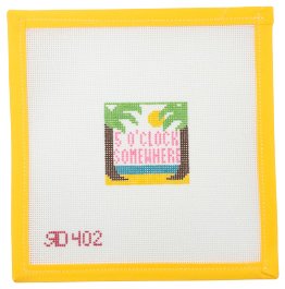 5 O'Clock Somewhere Needlepoint Canvas - Summertide Stitchery - Rachel Donley