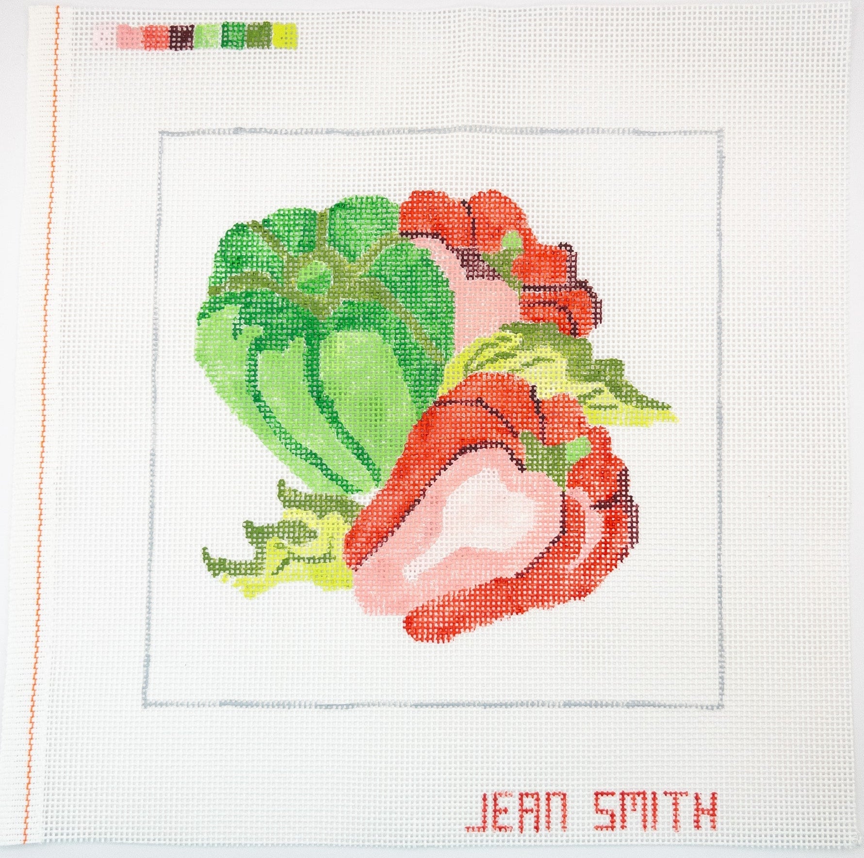 Large Peppers Needlepoint Canvas - Summertide Stitchery - Jean Smith