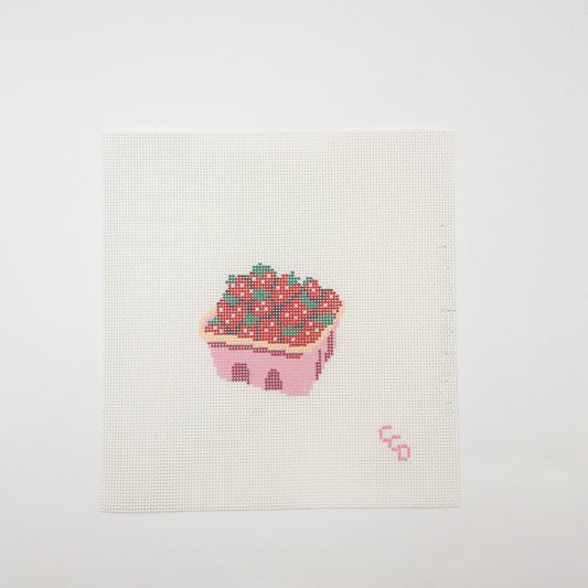 Strawberry Basket Needlepoint Canvas - Summertide Stitchery - Cotswold Co