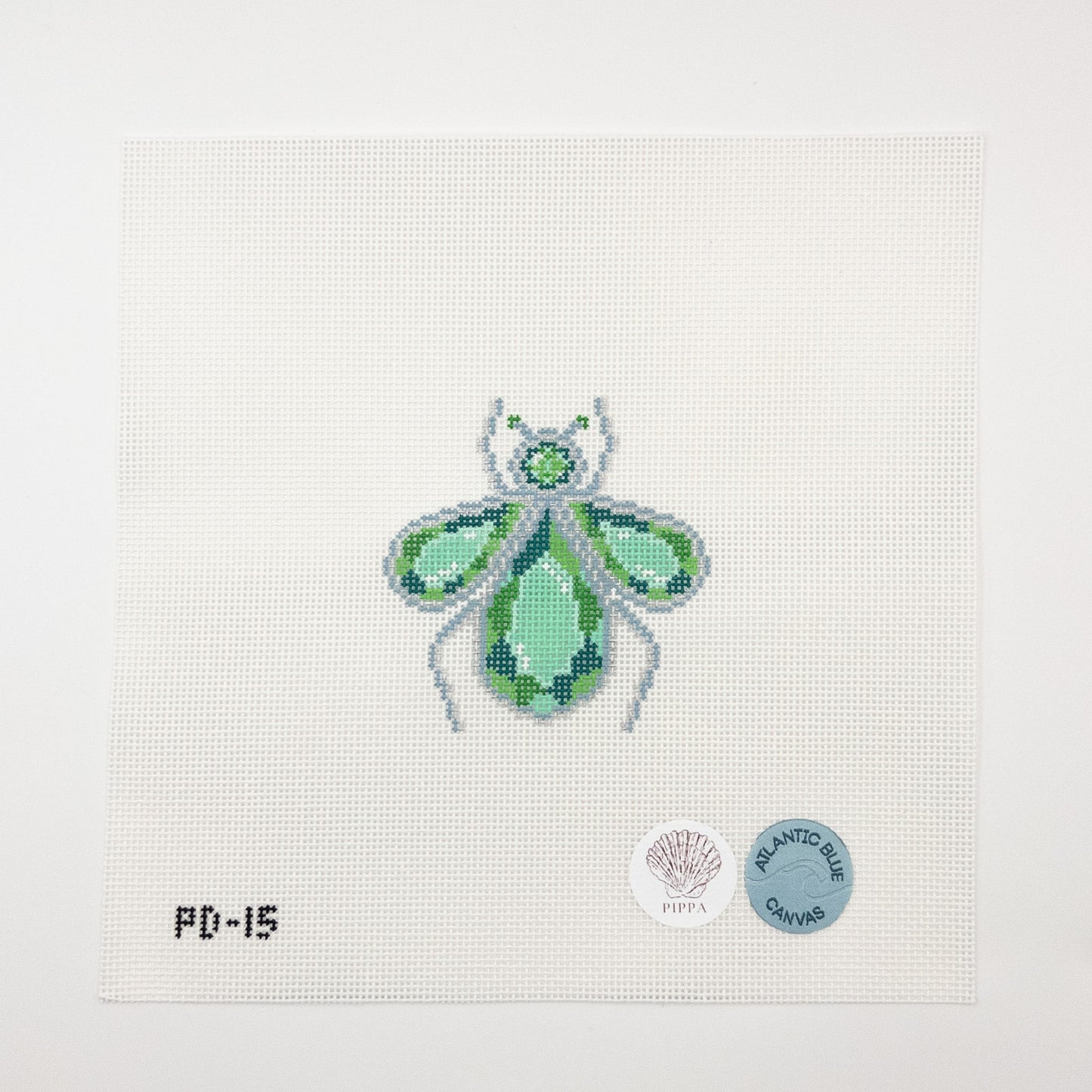 Beetle Broach Needlepoint Canvas - Summertide Stitchery - Pippa