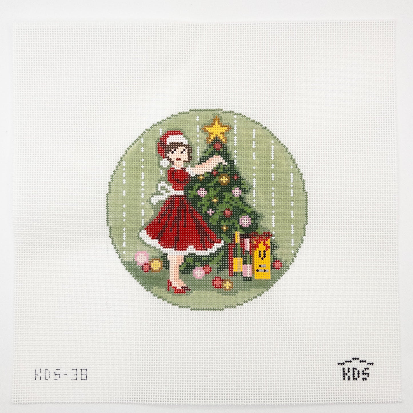 Betty Loves Bubbles Needlepoint Canvas - Summertide Stitchery - Kirkland Design Studio