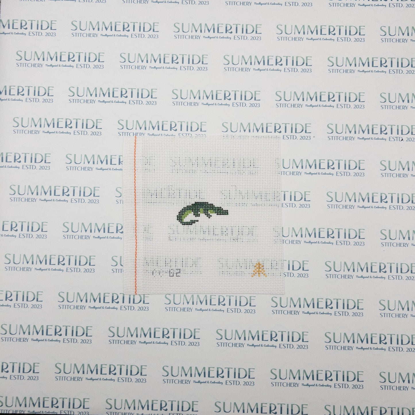 Alligator Needlepoint Canvas - Summertide Stitchery - Evergreen Needlepoint