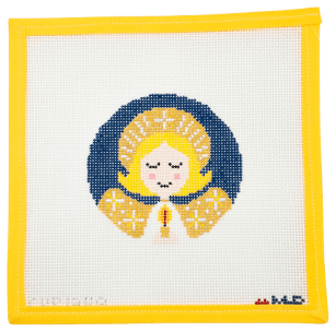 Angel Round Needlepoint Canvas - Summertide Stitchery - LoveMHB Studio