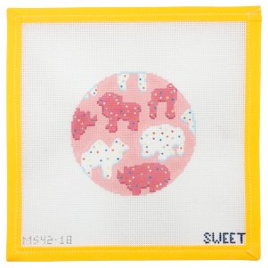 Animal Cracker Needlepoint Round - Summertide Stitchery - Maddie Sweet Designs