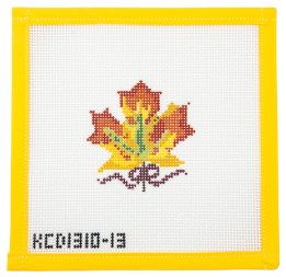 Autumn Leaf Needlepoint Canvas - Summertide Stitchery - KCN Designs