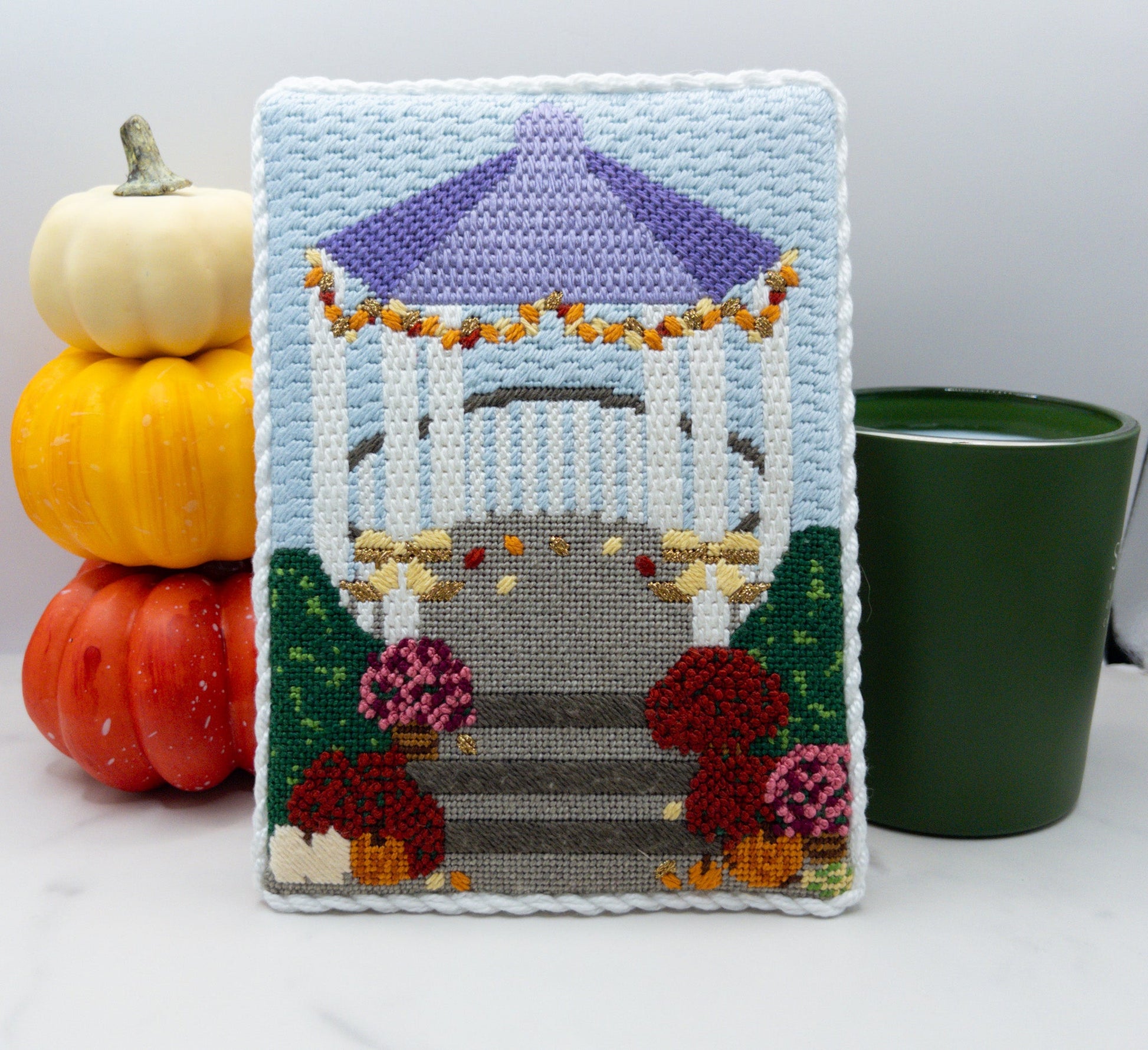 Autumn On Main Street Needlepoint Club - Summertide Stitchery - Heirloom Textile Co.