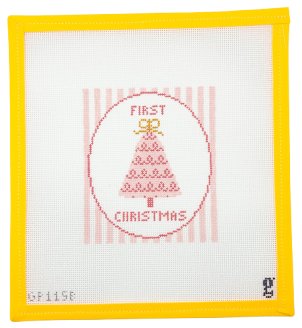 Baby's First Christmas Needlepoint Canvas - Summertide Stitchery - Goodpoint Needlepoint