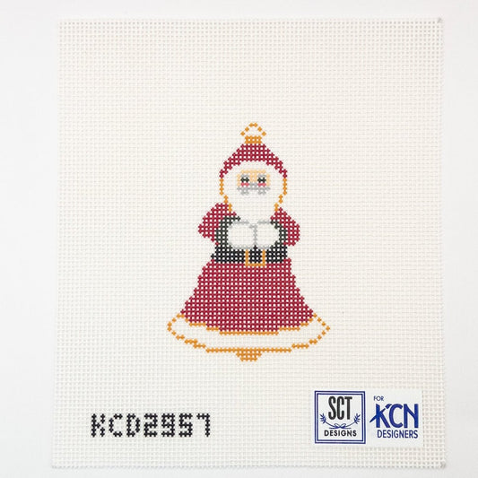 Bell Santa Needlepoint Canvas - Summertide Stitchery - SCT Designs