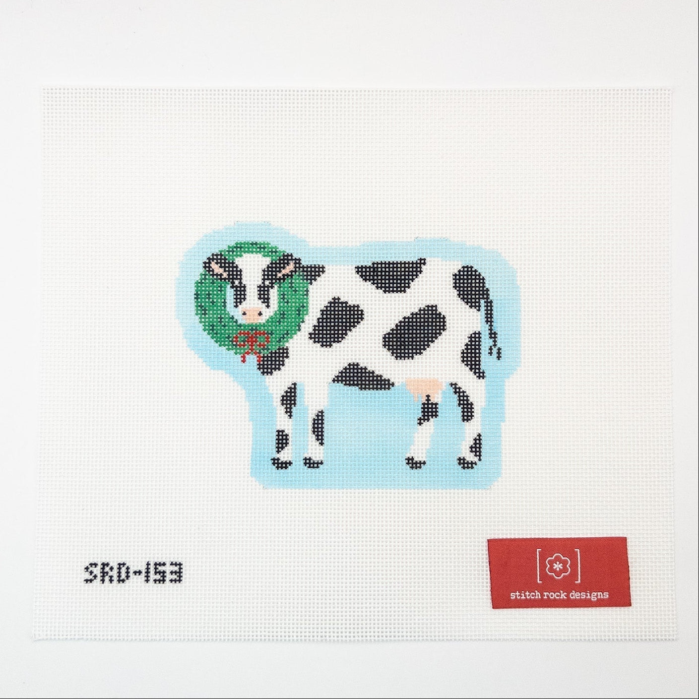 Bessie The Cow Needlepoint Canvas - Summertide Stitchery - Stitch Rock Designs
