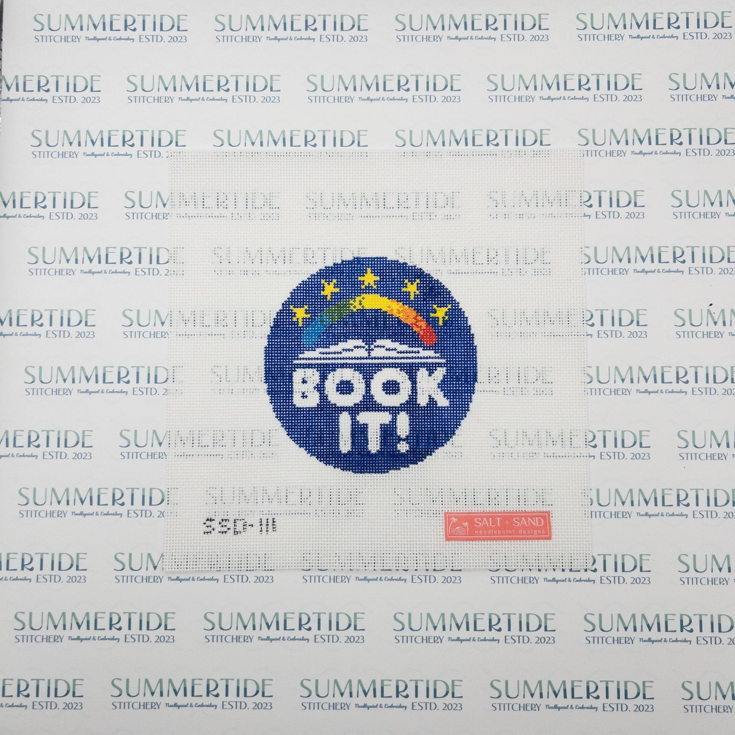 Book It! Needlepoint Canvas - Summertide Stitchery - Salt + Sand