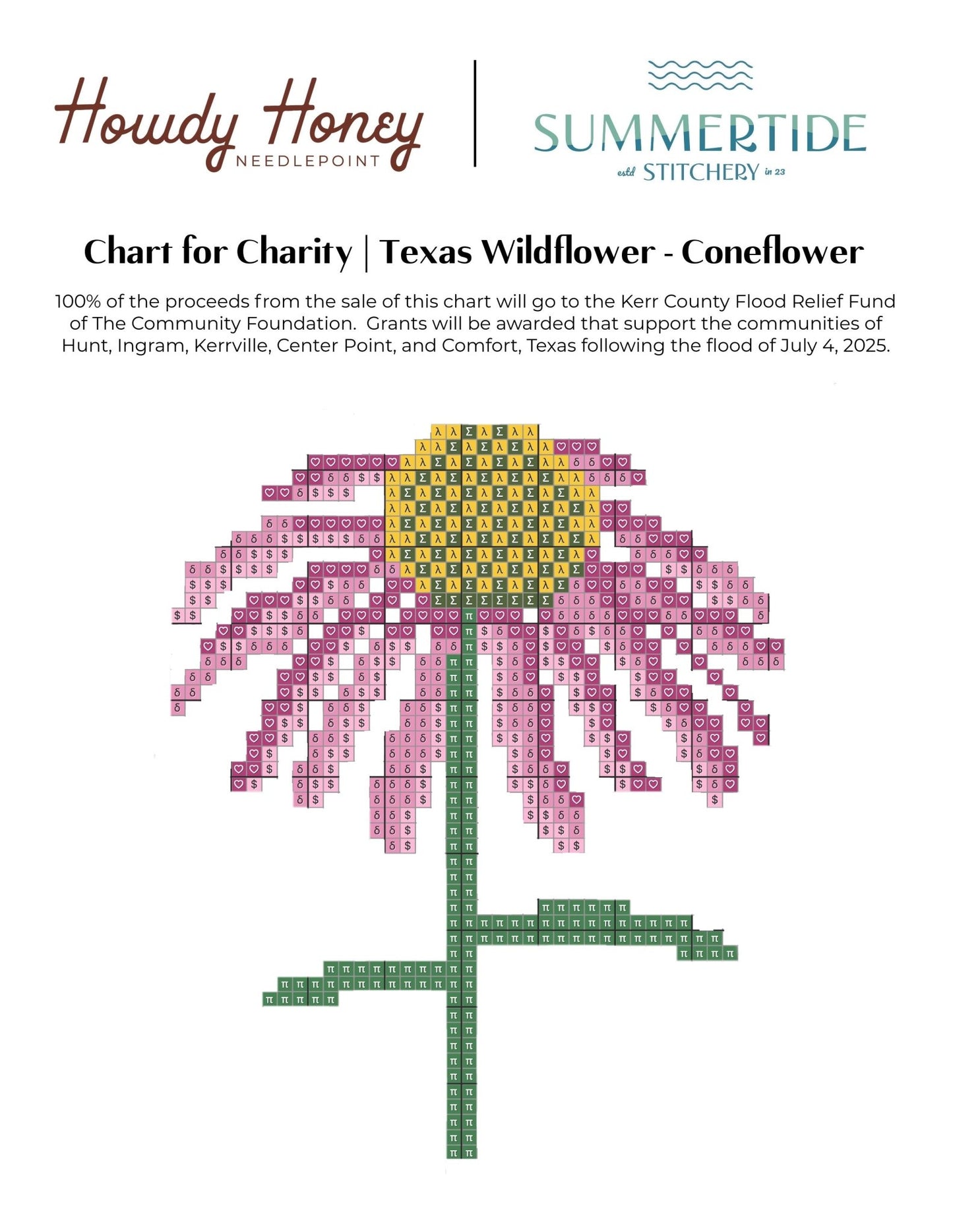 Charts For Charity | Texas Wildflowers - Summertide Stitchery - Summertide Stitchery
