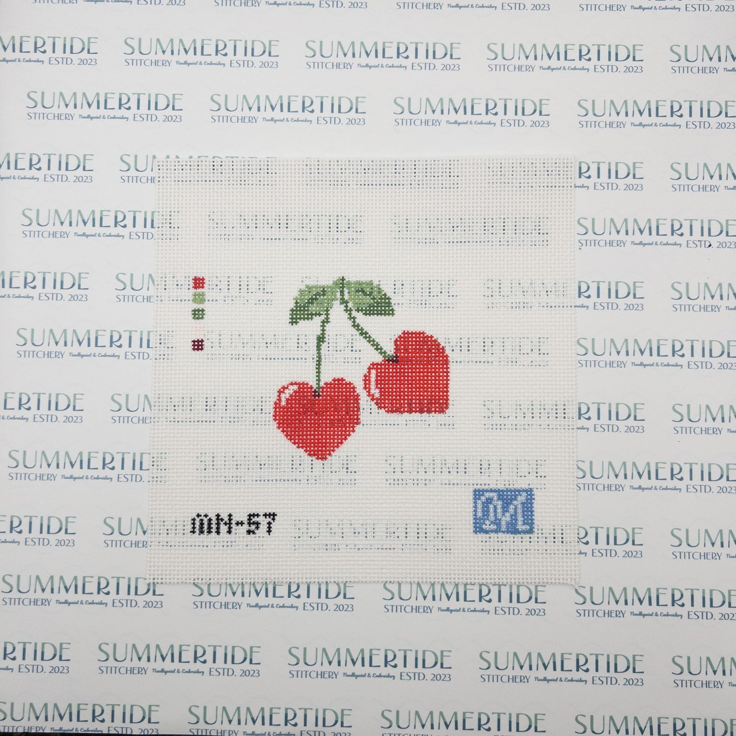 Cherry Love Bomb Needlepoint Canvas - Summertide Stitchery - Maura Nolan Designs