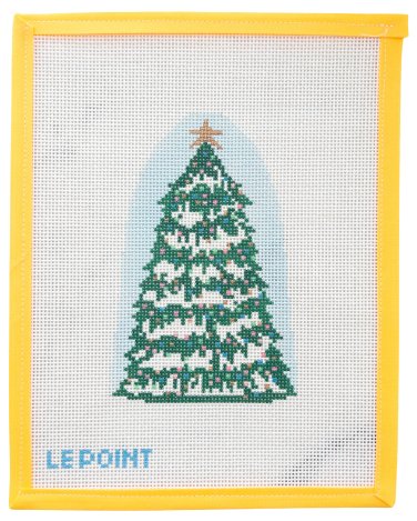 Christmas Village Tree Needlepoint Canvas - Summertide Stitchery - Le Point Studio