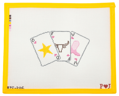 DFW Playing Cards Needlepoint Canvas - Summertide Stitchery - Poppy J Stitches