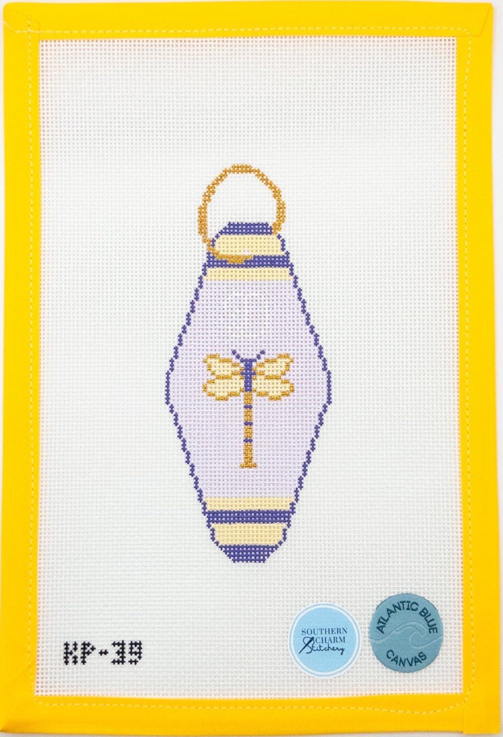 Dragonfly Inn Needlepoint Canvas - Summertide Stitchery - Atlantic Blue Canvas