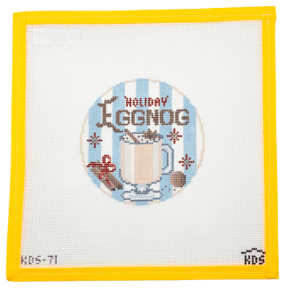 Egg Nog Needlepoint Canvas - Summertide Stitchery - Kirkland Design Studio