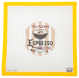 Espresso Martini Needlepoint Canvas - Summertide Stitchery - Kirkland Design Studio
