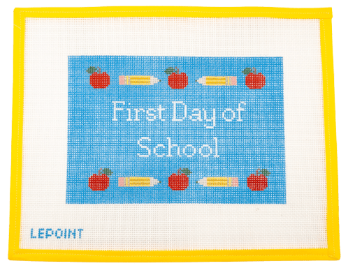 First and Last Day of School Needlepoint Canvas - Summertide Stitchery - Le Point Studio