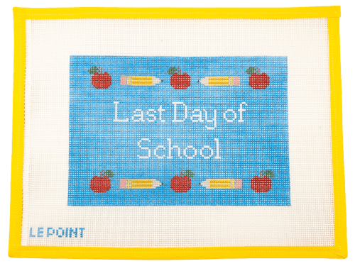 First and Last Day of School Needlepoint Canvas - Summertide Stitchery - Le Point Studio