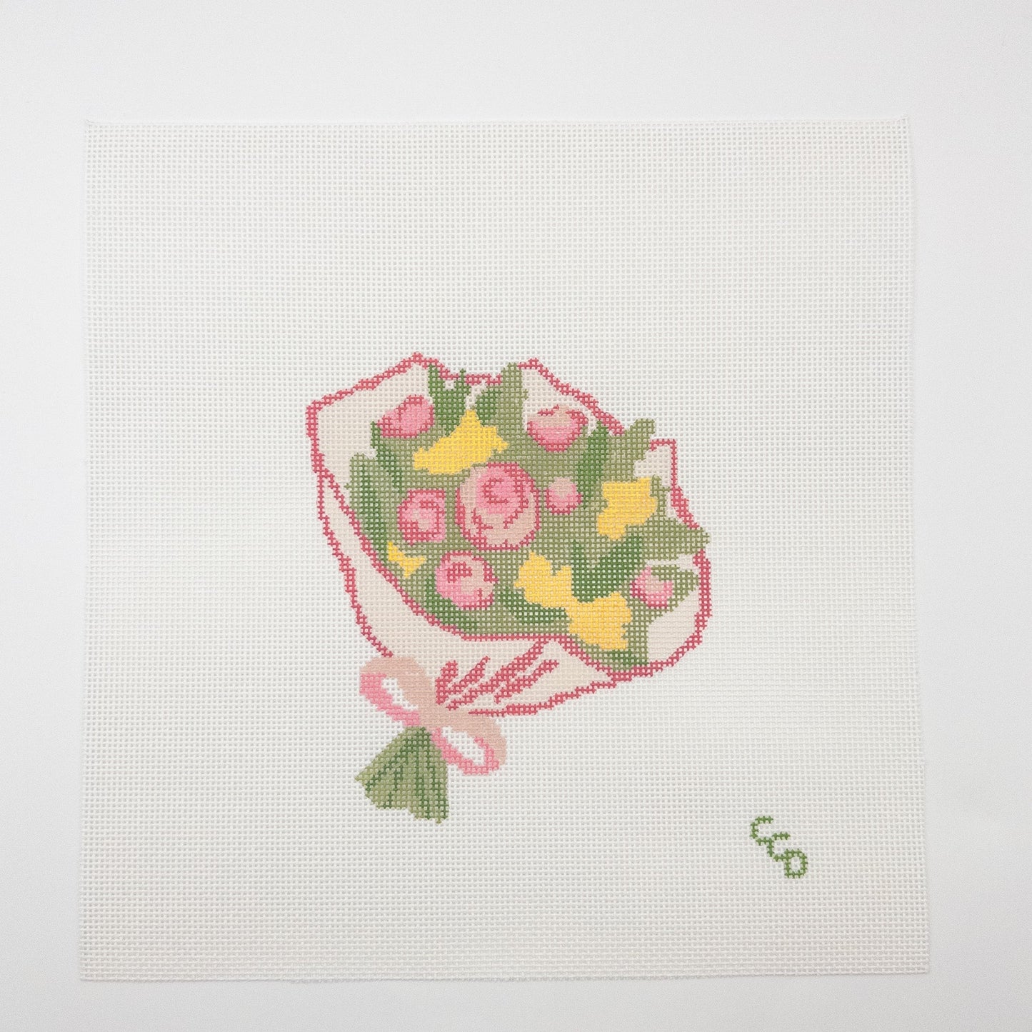 Flower Bouquet Needlepoint Canvas - Summertide Stitchery - Cotswold Co