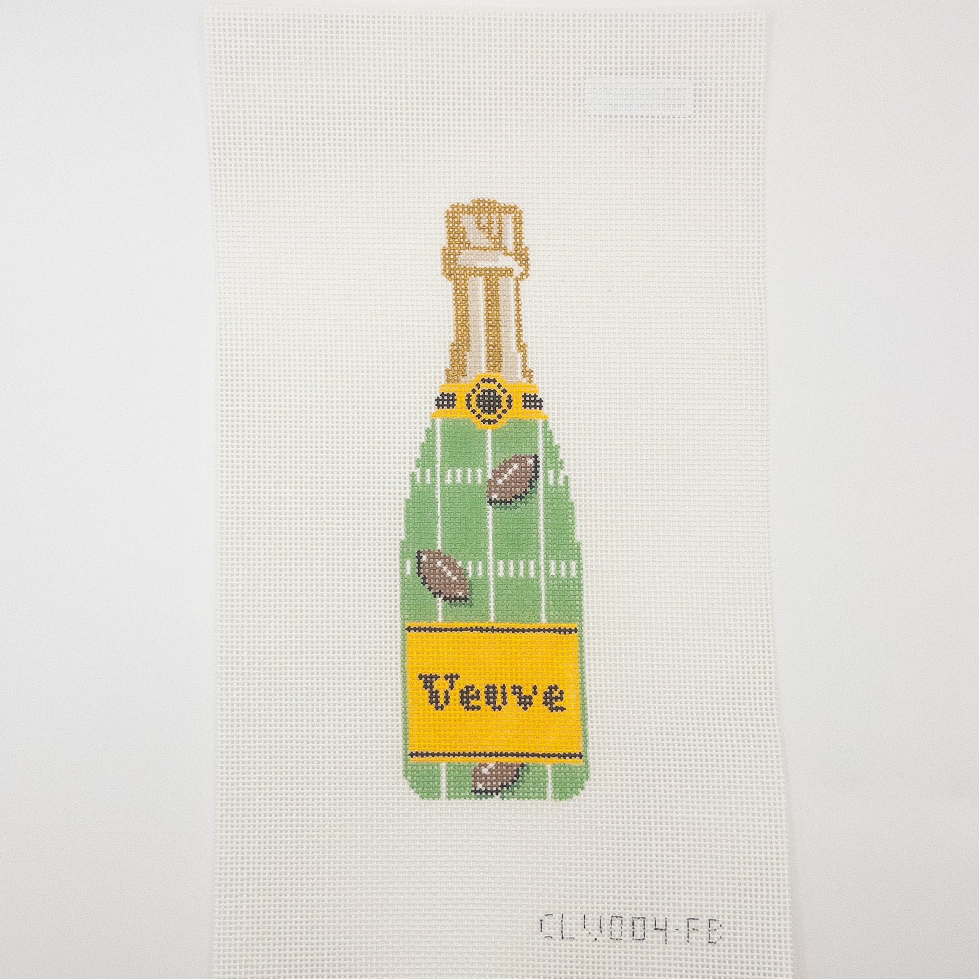 Football Champagne Needlepoint Canvas - Summertide Stitchery - C'ate La Vie