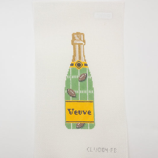 Football Champagne Needlepoint Canvas - Summertide Stitchery - C'ate La Vie