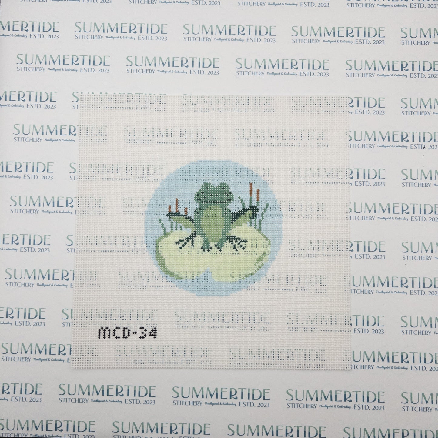 Frog Needlepoint Canvas - Summertide Stitchery - Mary Cam Designs