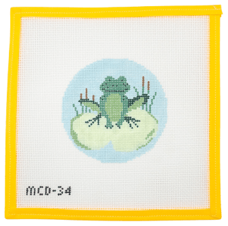 Frog Needlepoint Canvas - Summertide Stitchery - Mary Cam Designs