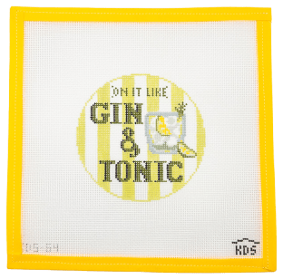 Gin and Tonic Needlepoint Canvas - Summertide Stitchery - Kirkland Design Studio