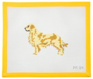 Golden Retriever Needlepoint Canvas - Summertide Stitchery - Pip & Roo