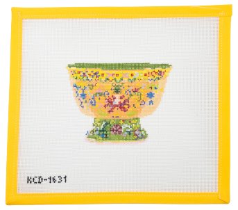 Haute Chinoiserie Bowl Needlepoint Canvas - Summertide Stitchery - KCN Designs