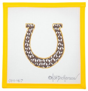 Herend - Style Horseshoe Needlepoint Canvas - Summertide Stitchery - Kate Dickerson