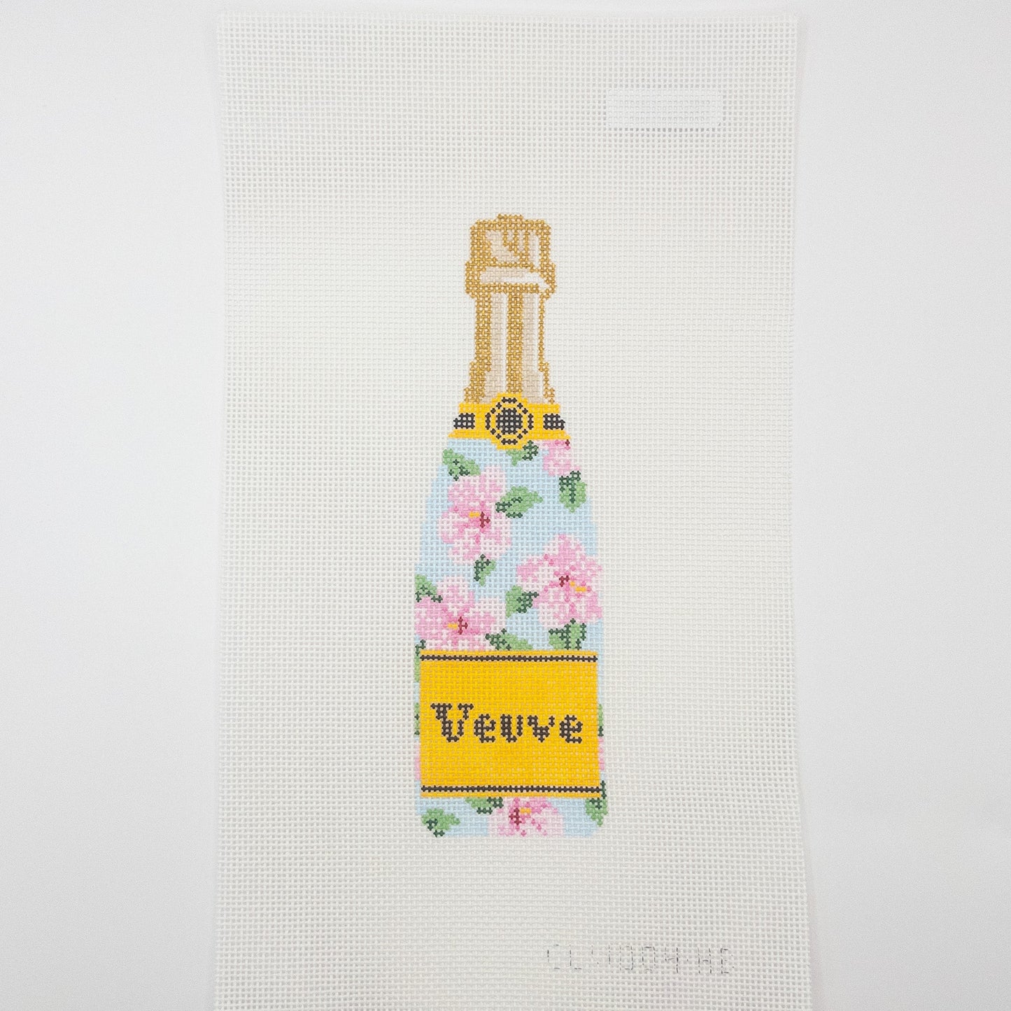 Hibiscus Champagne Needlepoint Canvas - Summertide Stitchery - C'ate La Vie