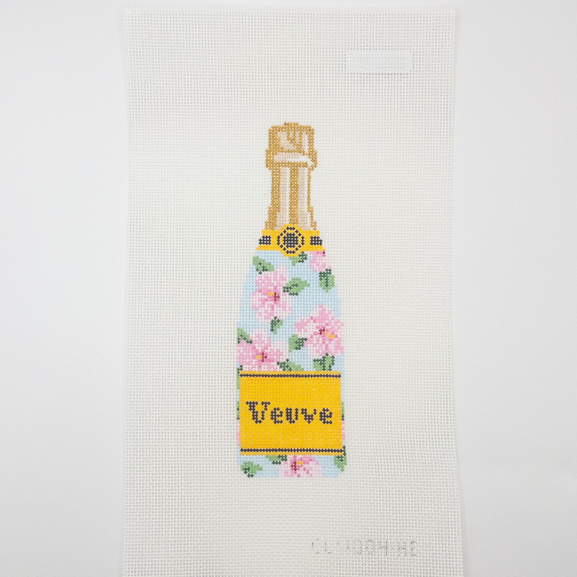Hibiscus Champagne Needlepoint Canvas - Summertide Stitchery - C'ate La Vie