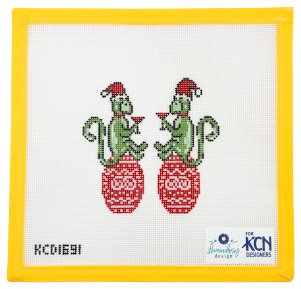 Holly and Jolly Needlepoint Canvas - Summertide Stitchery - KCN Designs