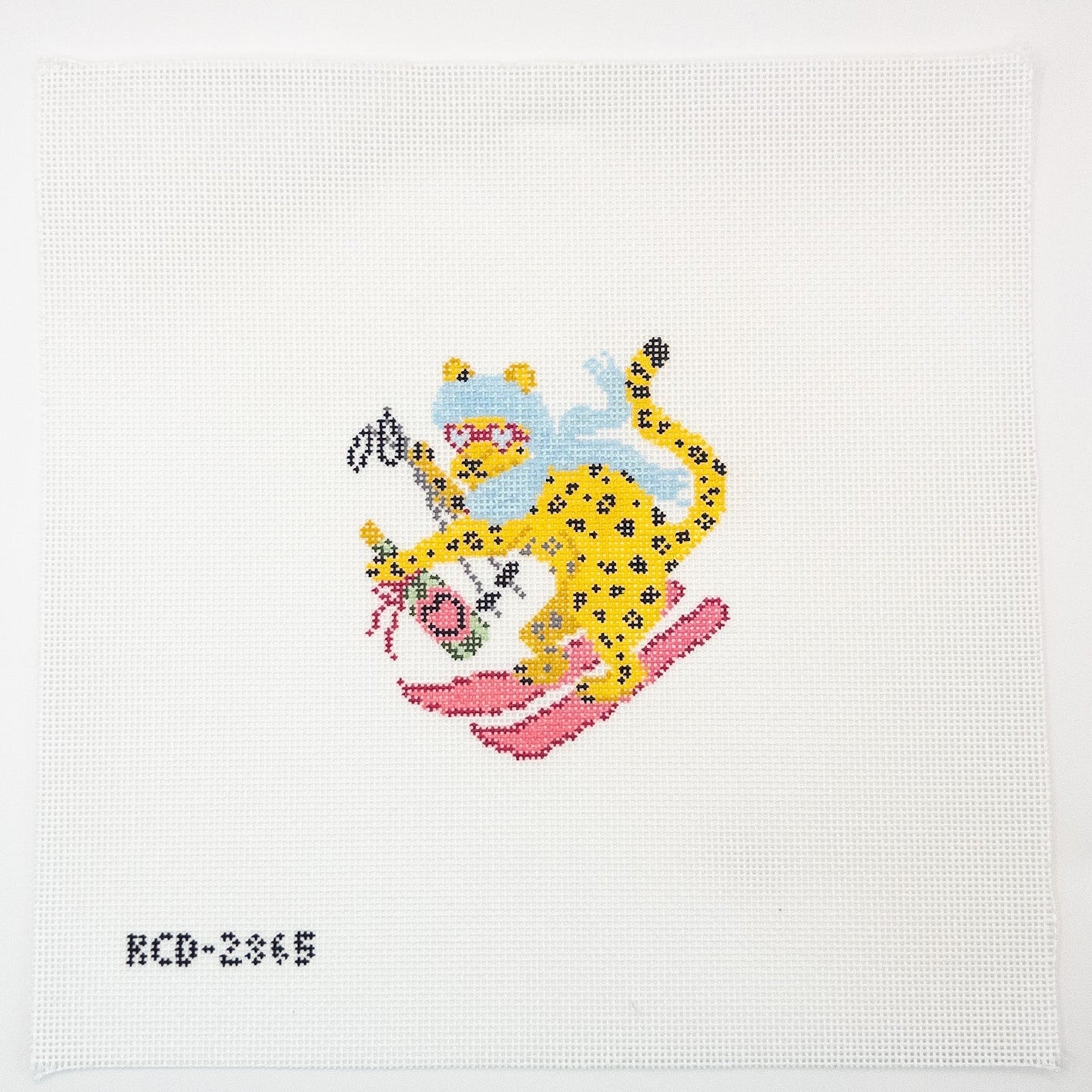 La Dolce Vita Alpine Cheetah Needlepoint Canvas - Summertide Stitchery - SCT Designs