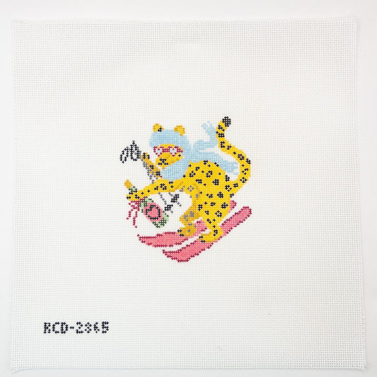 La Dolce Vita Alpine Cheetah Needlepoint Canvas - Summertide Stitchery - SCT Designs