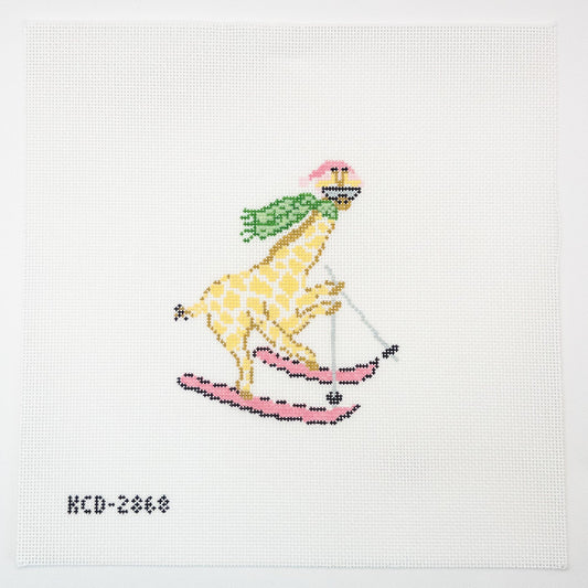 La Dolce Vita Alpine Giraffe Needlepoint Canvas - Summertide Stitchery - SCT Designs
