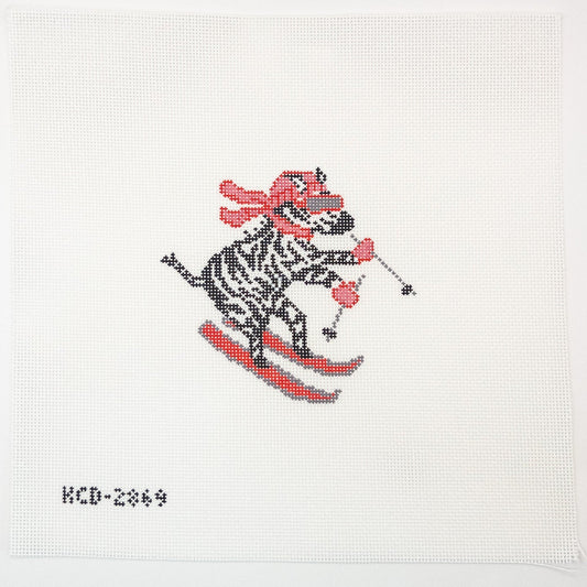 La Dolce Vita Alpine Zebra Needlepoint Canvas - Summertide Stitchery - SCT Designs