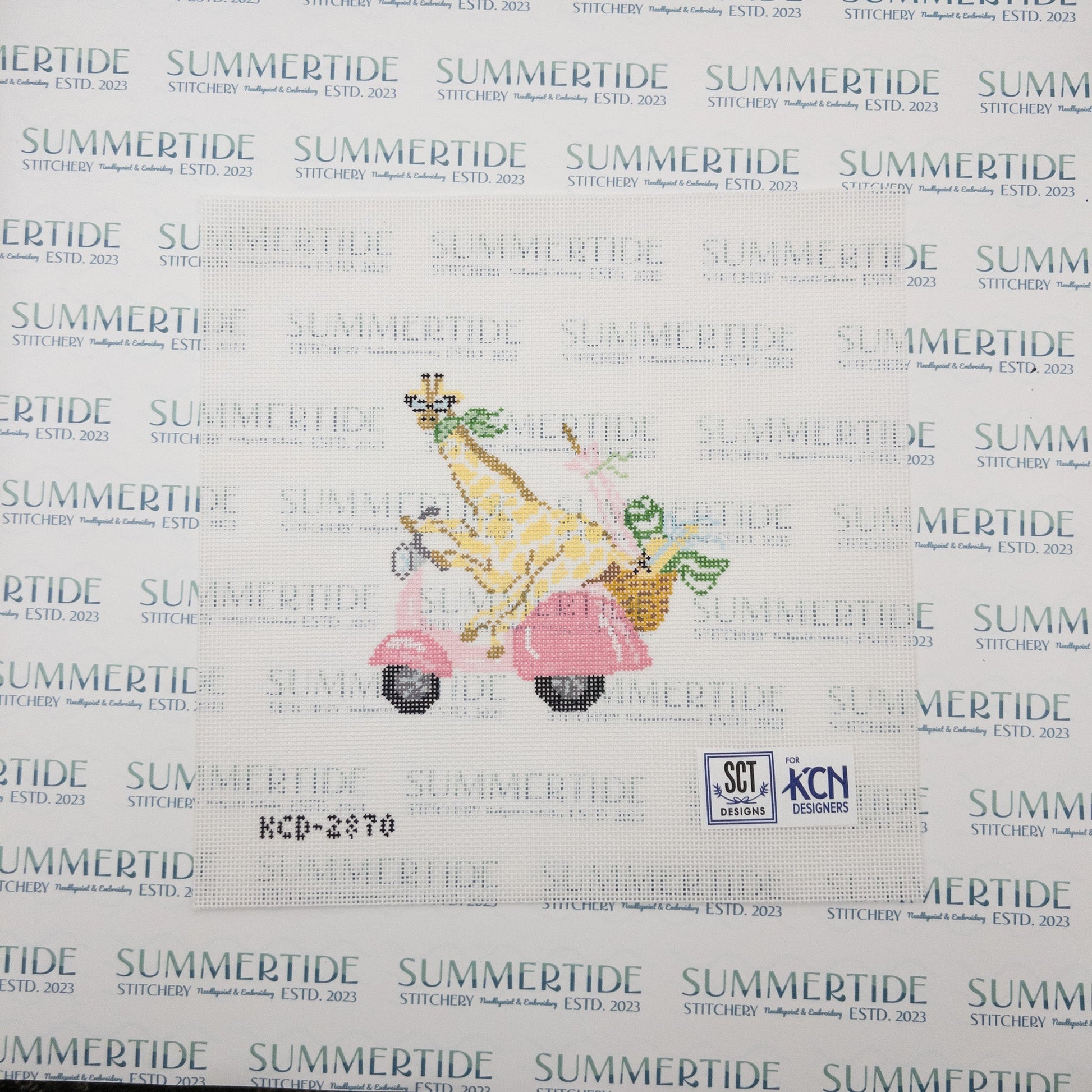 La Dolce Vita Giraffe Needlepoint Canvas - Summertide Stitchery - SCT Designs