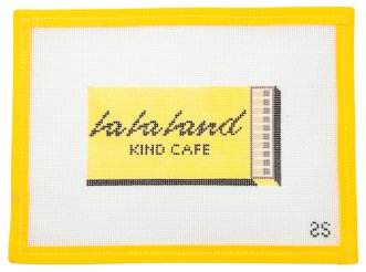 La La Land Restaurant Matchbook Needlepoint Canvas - Summertide Stitchery - Spruce St. Studio