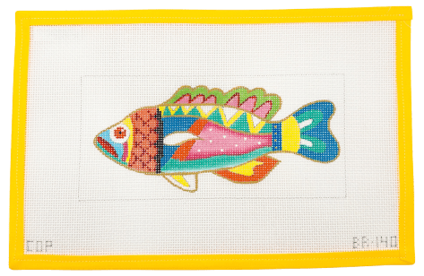 Large Colorful Fish Needlepoint Canvas | BR140 - Summertide Stitchery - Colors of Praise