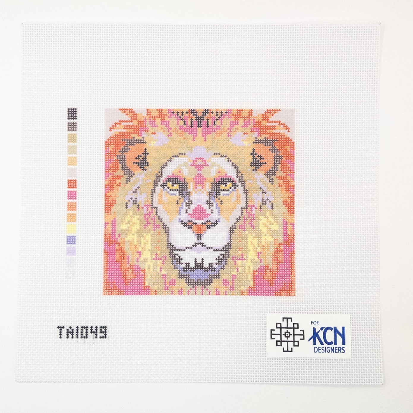 Leander Lion Needlepoint Canvas - Summertide Stitchery - Thorn Alexander