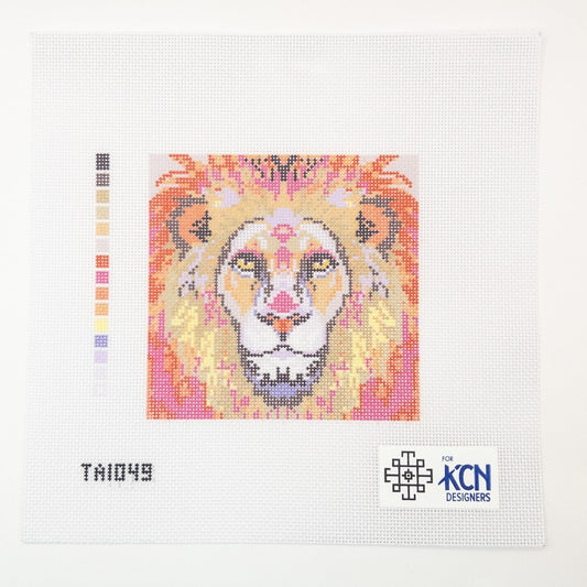 Leander Lion Needlepoint Canvas - Summertide Stitchery - Thorn Alexander