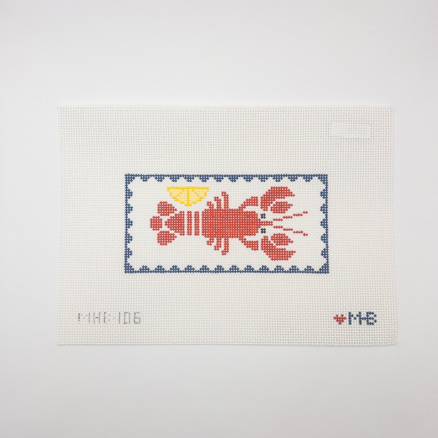 Lobster Needlepoint Canvas - Summertide Stitchery - LoveMHB Studio