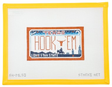 Longhorn License Plate - Summertide Stitchery - Starke Art Designs