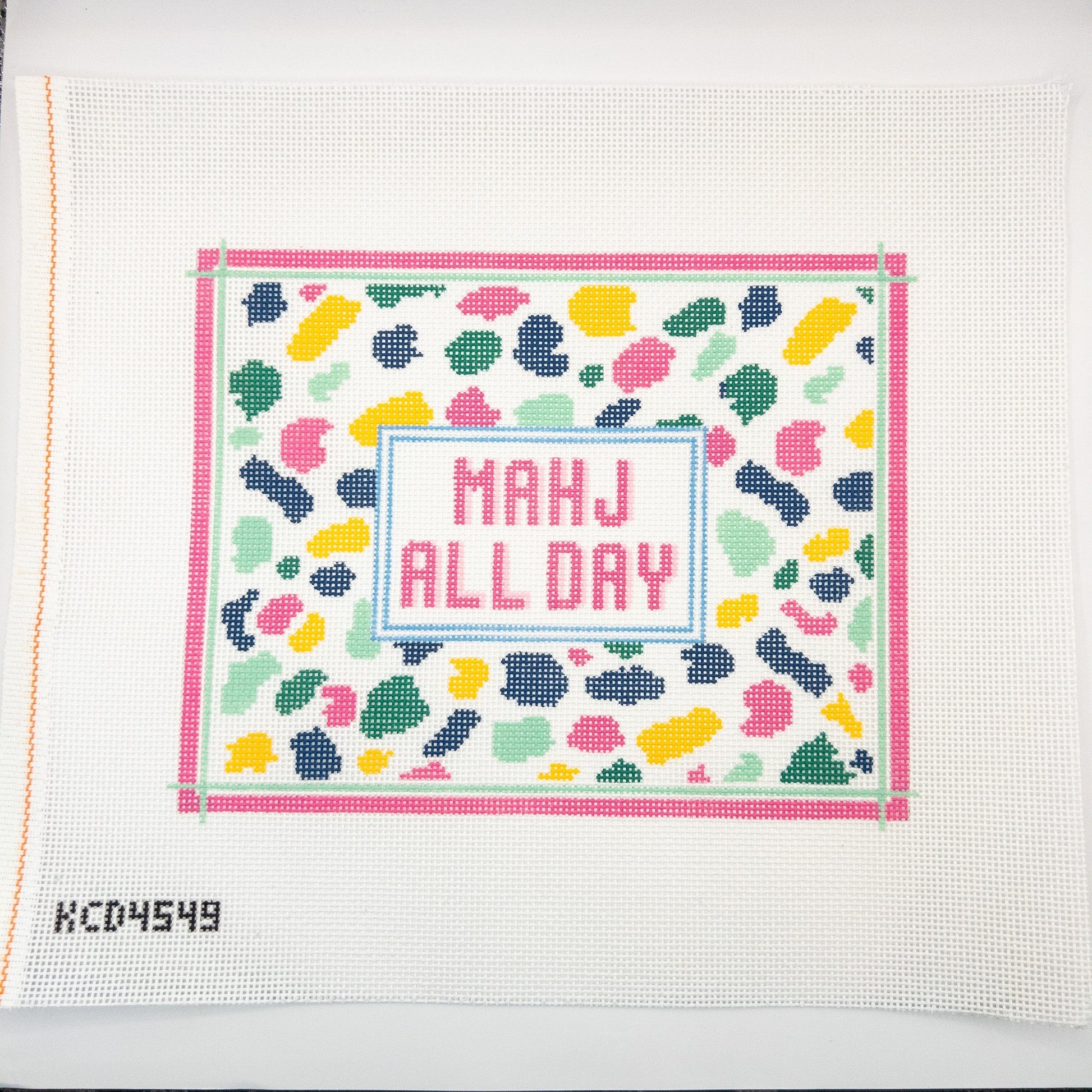 Mahj All Day Tile Bag Needlepoint Canvas - Summertide Stitchery - SCT Designs