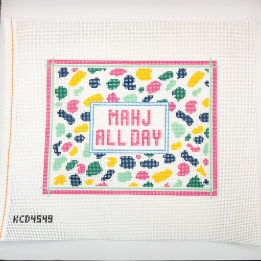 Mahj All Day Tile Bag Needlepoint Canvas - Summertide Stitchery - SCT Designs