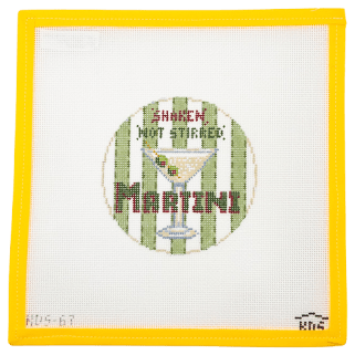 Martini Needlepoint Canvas - Summertide Stitchery - Kirkland Design Studio
