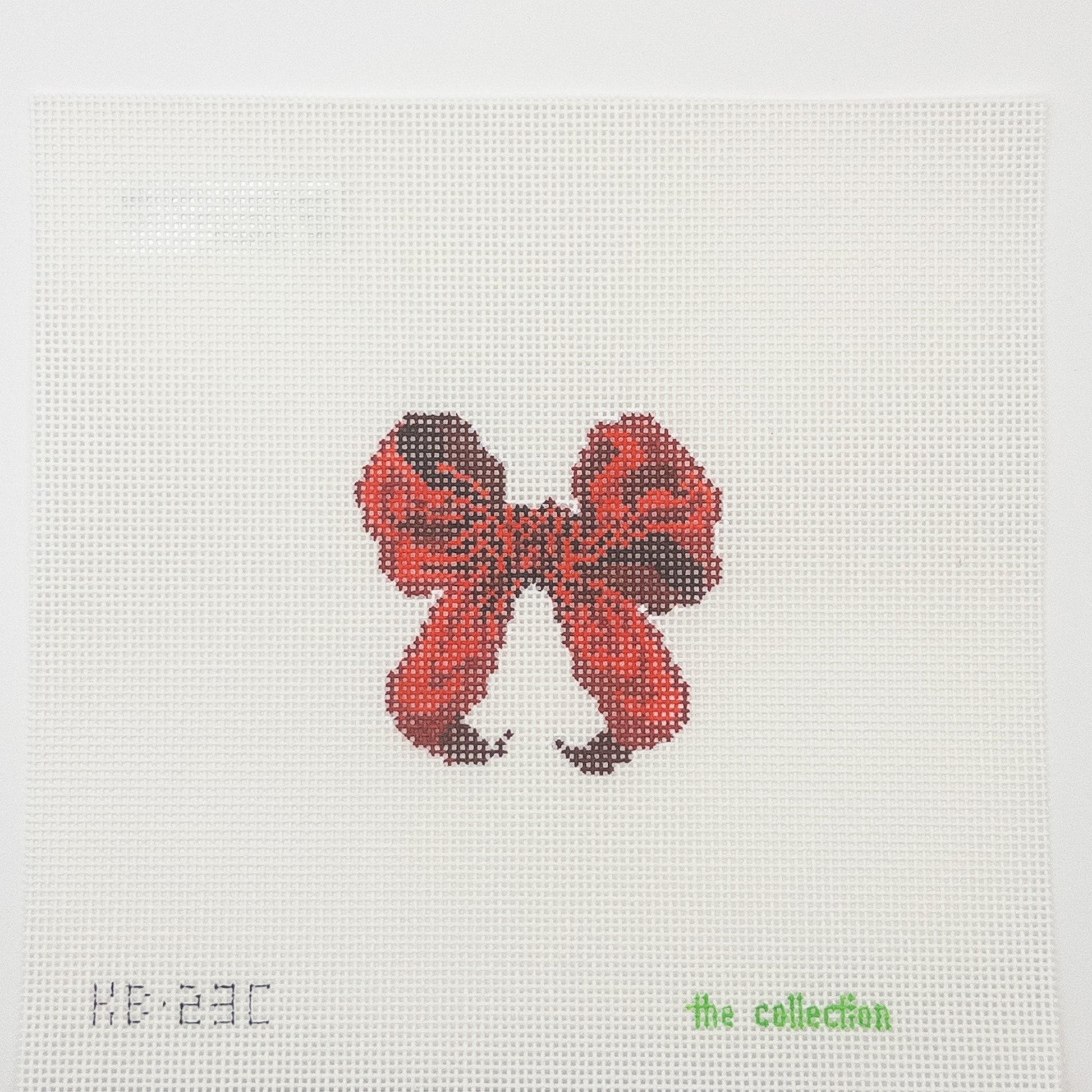 Micro Red Bow Needlepoint Canvas - Summertide Stitchery - The Collection Designs